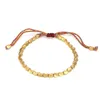 Pärlstav tibetansk kopparpärlarmbandsträngar smycken grossistarmband handgjorda flätade justerbara droppleveranser dhovz