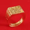 Bagues de mariage Gold Bless All Men's Color Wealth Adjustbale Ring In Chinese