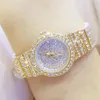 Bs Bee Sister Diamond Women Watches Small Dial Female Rose Gold Watches Ladies Stainless Steel Lock Bayan Kol Saati1276b