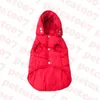 Animais de estimação colete vermelho casaco vestuário para cães triângulo logotipo jaqueta para animais de estimação cães de natal outerwear duas cores272o