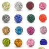 Crystal Fashion Pärlor 10 mm Rhinestones Löst pärla för smycken som tillverkar DIY -armband Tillbehör 100 st grossistdrop Delivery DH5RN