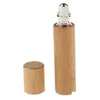 Bouteilles d'emballage Roll On Bottle 10Ml Huile Essentielle Coquille De Bambou Intérieur En Verre Transparent Avec Rouleau En Acier Inoxydable Voyage Pers Drop D Dhyi4