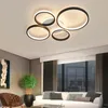 Lampadari Lampadario a soffitto moderno minimalista Luci per soggiorno Sala studio Camera da letto AC85-265V Apparecchi a led colore nero / oro