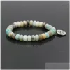 Braccialetti con ciondoli Abaco Bracciale con perline Pietra naturale Uomo Donna Ciondolo Buddha Lotus Per Chakra tibetano Pseira Gioielli Drop Delivery Dhb1Z