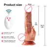 Beauty Items Afstandsbediening Dildo Vibrator sexy Speelgoed Voor Vrouw Tong Likken Realistische Penis Telescopische Swing Verwarming Volwassene