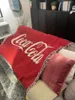 Coperte Red Cola Cotton Bohemian Coperta Tappeto Vintage Addensare Divano Asciugamano Copriletto Soggiorno Tappeto Camera da letto Tiro Feltri Arazzo