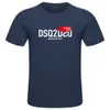 dsq2 katoenen keperstof Heren T-shirt met korte mouwen 2023 Zomer Nieuwe stijl comfortabel alledaags casual ademend eenvoudig ronde hals kort T