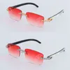 Luxury Moisanite Diamond Diamond Rimless Sunglasses For Women Original Marble Buffalo Buffalo Hor