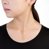 Ketting oorbellen set Hadiyana temperament trendy ronde ontwerp oorbel en sets cn905 hoge kwaliteit juego de collar y pendientes