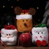 Decorazioni natalizie sacchetti di caramelle snowman snowman regalo sacchetti di stoffa di mele borse per la festa per la festa di Natale bomboniere