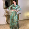Vêtements ethniques Imitation soie Abaya dubaï turquie Islam arabe musulman Robe longue élégante Robe de soirée pour les femmes Robe Longue Femme caftan