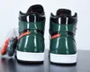 Jumpman 1 X SoleFly 농구화 Black Fir-Team Orange 남성 여성 야외 운동화