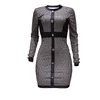 Sexy Casual Jurken Mode Temperament Herfst Winter Slank Draw Back Met Capuchon Lange mouw Effen Kleur Dames Bodycon Sexy Clubkleding