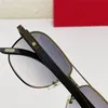 새로운 패션 선글라스 남성 목재 프레임 CT0365 파일럿 메탈 나무 사원 클래식 단순한 스타일 다목적 야외 UV400 보호 안경