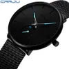 Crrju Fashion Mens Watch Top Brand Luxury Quartz Wath