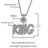 TopBling A-Z Custom Name Letters Pendant Necklaces Dollar Symbol Buckle Full Bling Zircon