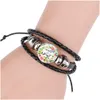 Charme Bracelets Mode Christian Bible Leçon En Cuir Pour Femmes Chrétiens Ecriture Verre Temps Gem Cabochon Bracelet Religieux Bijou Dhooh