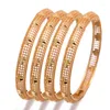 Bangle 4Pcs Dubai Gold Color Jewelry Bracelet For Women Girl Star Wedding Bangles & Bracelets Bride Gift