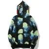 Shark designer hoodie herr dam Camouflage jacka Jogger Dragkedja japanskt mode sportkläder Märke huvtröja träningsoverall färg svart storlek M/L/XL/XXL/XXXL