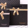 Geschenkwikkeling 6pcs Creative Black Dot Bag Box For Party Baby Shower Paper Chocolate Boxes Pakket Wedding Gunsten Candy