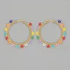 Hoop oorbellen GO2BOHO BOHO Bloemoorring Boheemian For Women Gift Sieraden Handgemaakte Miyuki -kralen geweven Pendientes Sieraden