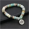 Charm Bracelets Abacus Beads Bracelet Natural Stone Men Women Buddha Lotus Pendant For Tibetan Chakra Pseira Jewelry Drop Delivery Dhb1Z