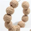 Hoop Huggie 2021 Boho Handmade Round Rattan Weave Grandi orecchini per le donne in legno naturale Bamboo St Vine Jewelry Gift Hie Drop Delive Dh0Cn