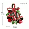 Pins Broschen Kristall Weihnachtsbaum Schleife Geschenk für das Jahr Fl Colorfl Strass Glocke Herz Schal Clip Brosche Pins Drop Deliver Dhkpn