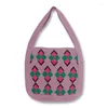 Sacs de soirée Femme Vintage Crochet Grande Capacité Souple Slouchy Pochette Sac Femmes Casual Rétro Style Preppy Tricoté Tissé Quotidien Hobo Épaule