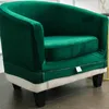 Housses de chaise en velours doux pour la peau housse de siège unique housse de canapé de bureau à domicile uni fauteuil élastique pour café Club salon