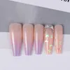 False Nails Nail Art Artificial Long Paragraph Ombre T-shaped Ballerina Butterfly Pattern Fake