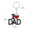 Key Rings Fashion Family Dad Mom Keychain Accessories Letter Red Heart Love Chains Jewelry For Mother Father Valentine S Gift I Drop Dhoc7