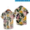 Chemises décontractées pour hommes Camisa De Manga Corta Con Bolsillo Para Hombre Y Mujer Estampado Floral Estilo Hawaiano Tops Verano