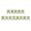 Party Decoration Multi Happy Birthday Banner Baby Shower F￶rsta dekorationer pojkar flickor papper bunting garlandsflaggor