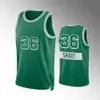 Anpassad 36 Kyrie Irving Basketball Jersey Jayson Tatum 0 11 Marcus Smart Lavender Green Men Women Youth Hot-Pressing Green White Shirt XS-4XL