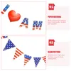 Party Decoration Banner Day Flagjuly Patriotic Independence 4Th Bunting American Decorations Pennant Decor Memorial National Usa