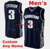 Camisa de basquete Georgetown Hoyas costurada personalizada 0 Jahvon Blair 1 Jamorko Pickett 2 Mac McClung 4 Jagan Mosely