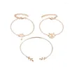 Pulseras de eslabones Pulsera de giro de moda Botones de alambre de cadena Encantos para cabeza de estrella Joyería de mujer al por mayor