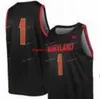 Maillot de basket-ball du Maryland cousu sur mesure 21 Makhi Mitchell 22 Makhel Mitchell 24 Donta Scott 25 Jalen Smith