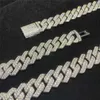مخزون Iced Out VVS Moissanite Cuban Bracelet 925 Silver Bling Diamond Link Chain Hip Hop Men Netklace Vurx