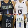 Maillot de basket-ball Nevada Wolf Pack cousu sur mesure 10 Caleb Martin 11 Cody Martin 12 JoJo Anderson 14 Lindsey Drew