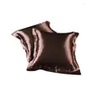 Pillow Solid Color Sofá Capa emulação de seda Caso de cetim macio gelo suave 40x40cm Pronha para roupas de cama em casa