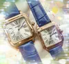 Tv￥ n￥lar Simple Dial Watch Women Men Square Roman Japen VK Quartz Movement Waterproof Super Bright Classic Business Schweiz Couples Style Wristwatch