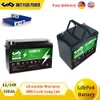 Lifepo4 Battery 12V 24V 100Ah Lithium Lion Battery 4000 Circle Life 100A BMS for RV Outdoor Marine Rechargeable Inverter Power