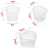 Bouteilles de stockage 25 pièces créatives 25 ml/27 ml/45 ml jetables en plastique à emporter saucière conteneurs boîte alimentaire avec couvercles à charnière petite peinture pigmentée