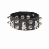 Pulseiras de link 2022 pulseira de couro PU Punk ajustável GOTH GOTH GOTHIC BURDLE BURDLE PARTILHA PARA MAN MULHER