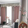 Rideaux rideaux pour salon salle à manger chambre occultant chinois avec broderie et sol fini
