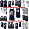 Individuell genähtes Georgetown Hoyas Basketballtrikot 22 Jaden Robinson 32 Malcolm Wilson 34 Qudus Wahab 44 Omer Yurtseven