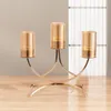 Świece Eleganckie stojaki Candelabras Candlestick Creative 3 ramiona patyki na parę domową salon tabletop