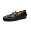 Designer Heren Dames trouwschoenen Echte lederen loafers met paardenbit Buckle Men Women Luxe flats schoenen Big Size 34-45